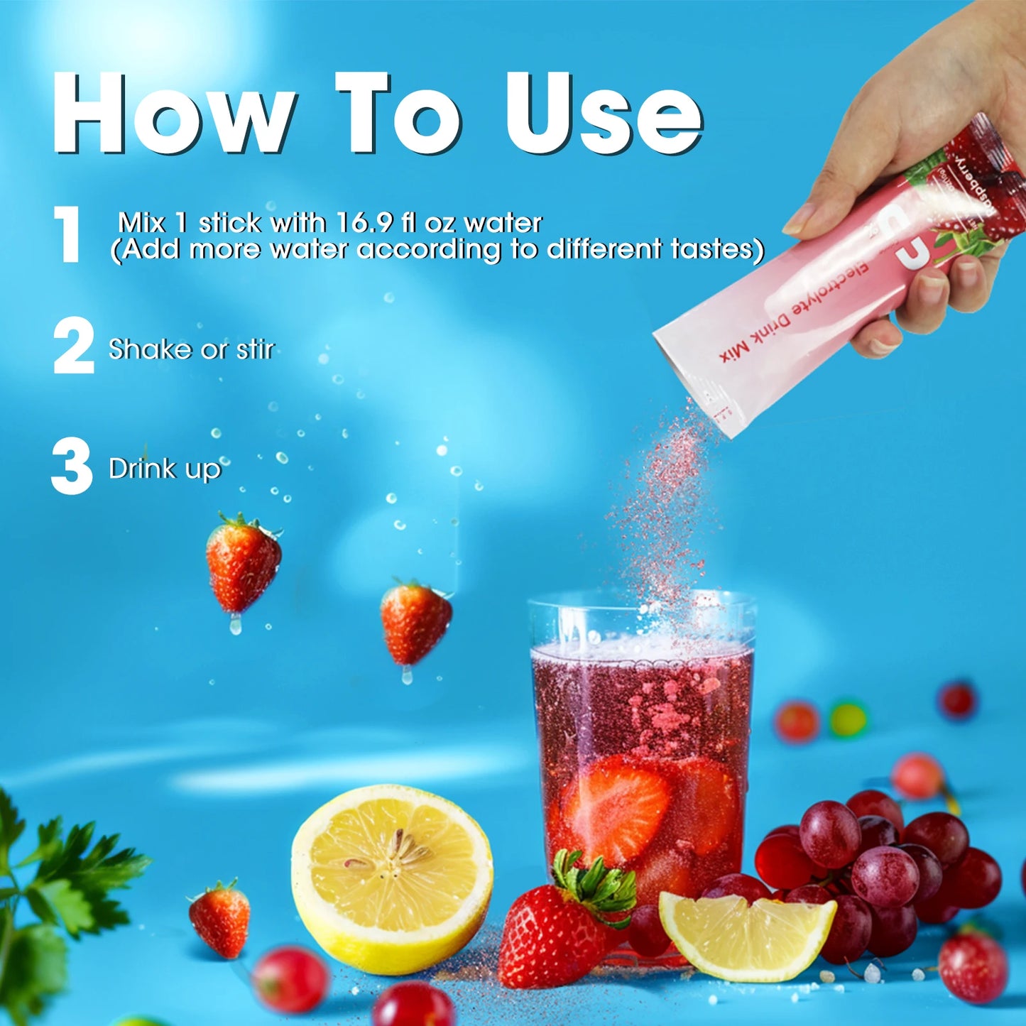 Daily Electrolyte Mix, Tropical Variety 4-Flavor Variety, Hydration Packets with 8 Electrolytes & Minerals Non-Gmo, Vegan