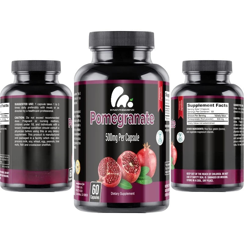 Pomegranate Capsules - 500Mg, Antioxidant food - 60 Capsules