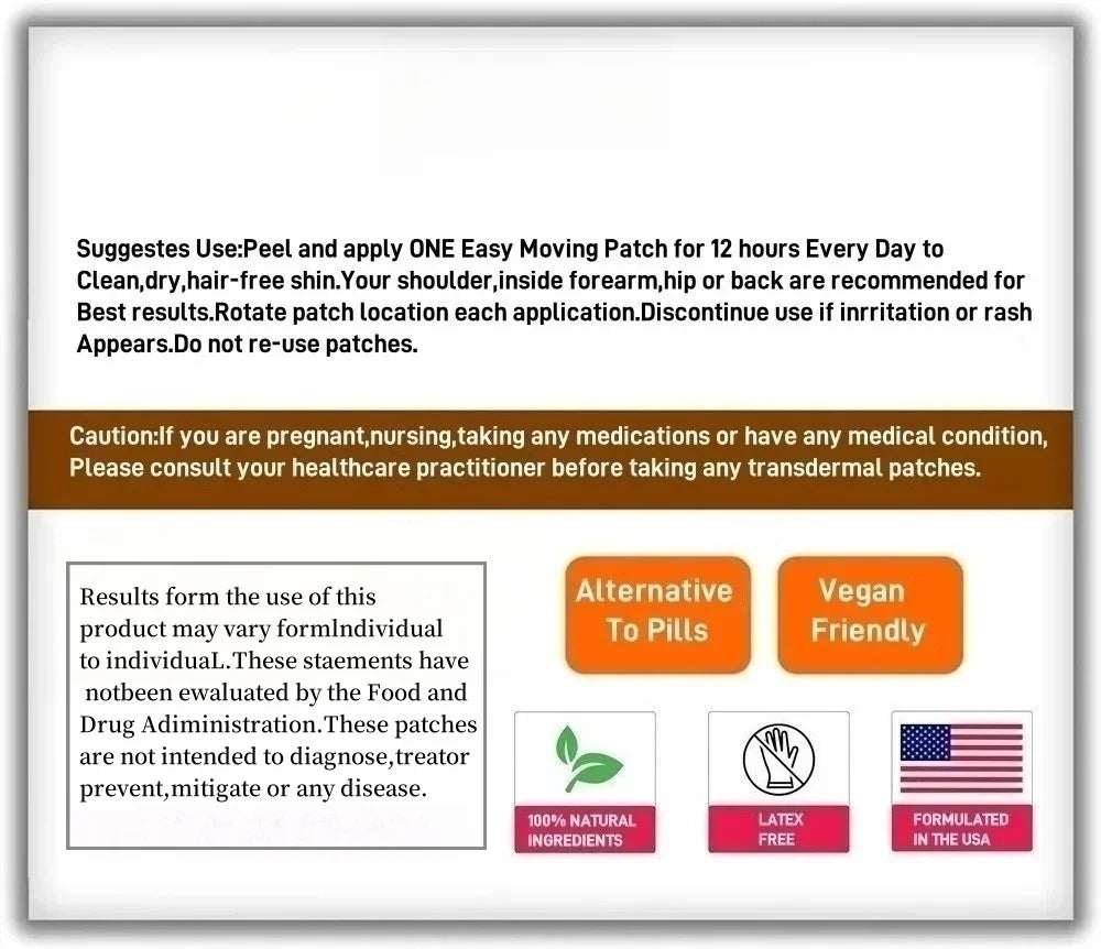 30 Patches Testosterone Booster for Men with Horny Goat Weed, Maca Root Transdermal Patches Energy Stamina Strength