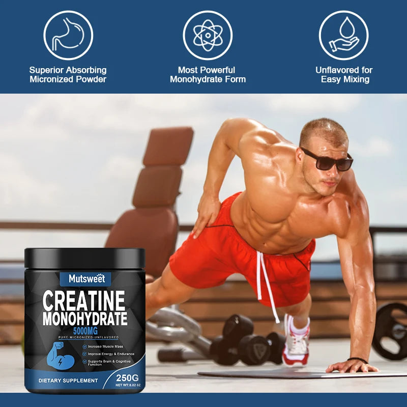 Creatine Monohydrate 5000Mg Pre-Workout Creatine | Keto | Vegan | Dissolves Easy