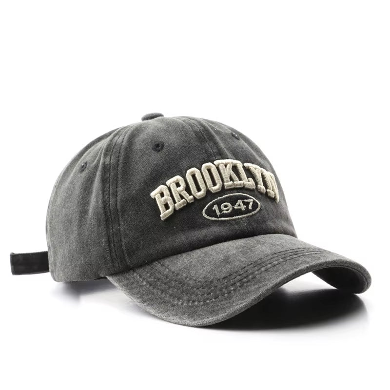 Retro Brooklyn Letter Embroidery Baseball Caps Spring Summer Men Women Cotton Adjustable Casual Hat Hip Hop Streetwear Sun Hats