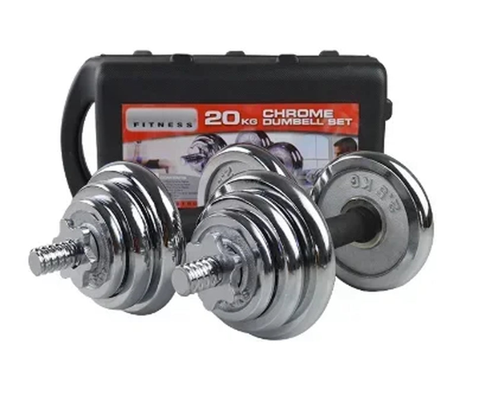 IN STOCK Chromed Gift Box Adjustable Dumbbell Kit De Pesas 20 Kg Mancuernas Pesas Ajustable Plating Dumbbells