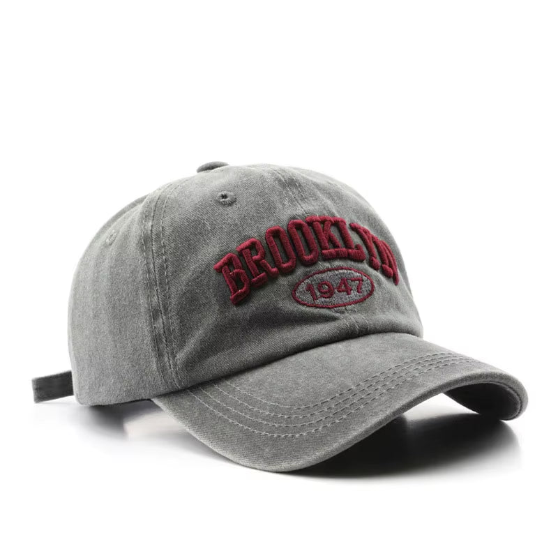 Retro Brooklyn Letter Embroidery Baseball Caps Spring Summer Men Women Cotton Adjustable Casual Hat Hip Hop Streetwear Sun Hats