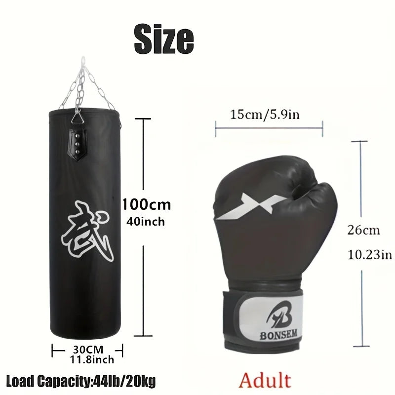 1 Set of Oxford Cloth Adult Men and Women Youth Heavy Duty Hollow Boxing Bags, a Set of Oxford Cloth Hollow Boxing Bags for Adul